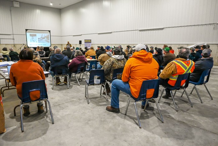 Almost one hundred people attended Bruce Peninsula Biosphere Association's drainage day event on March 29, 2023 in Bill Cesar's shed.