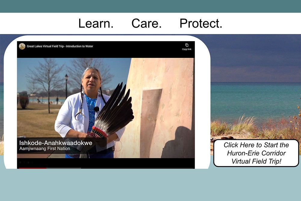 First Nations share about importance of water in Great Lakes Virtual Field Trips.