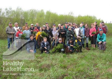 A group of keen restoration volunteers.